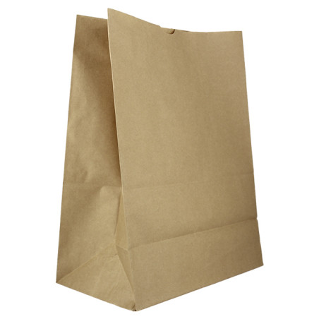 Bolsa de Papel Sin Asas Kraft 75g/m² 30+18x43cm (25 Uds)