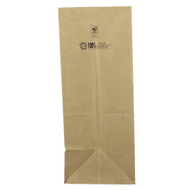 Bolsa de Papel Sin Asas Kraft 80g/m² 30+18x43cm (25 Uds)