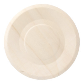 Plato de Madera Redondo Ø15,5cm (50 Uds)