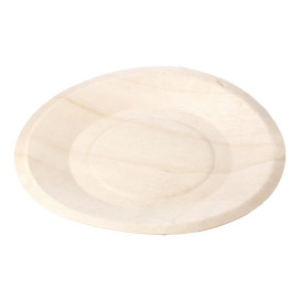 Plato de Madera Redondo Ø15,5cm (50 Uds)