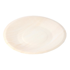 Plato de Madera Redondo Ø19cm (50 Uds)