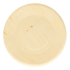 Plato de Madera Redondo Ø21,5cm (250 Uds)
