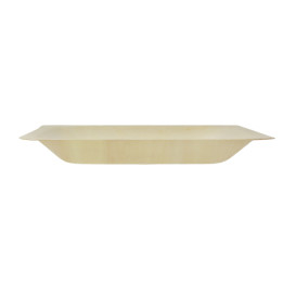 Plato de Madera Cuadrado 14x14cm (50 Uds)