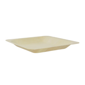 Plato de Madera Cuadrado 14x14cm (200 Uds)