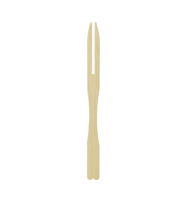 Mini Tenedor de Bambu Degustación 90mm (200 Uds)