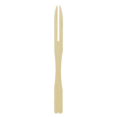 Mini Tenedor de Bambú Degustación 9cm (100 Uds)