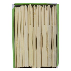 Mini Tenedor de Bambu Degustación 90mm (200 Uds)