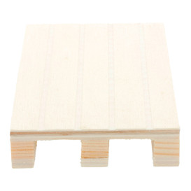 Bandeja Mini Palé de Madera 13x8x2cm (40 Uds)