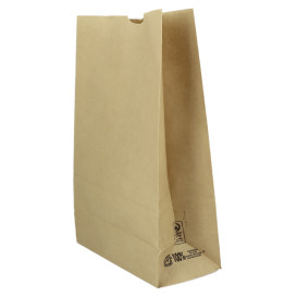 Bolsa de Papel Sin Asas Kraft 60g/m² 18+11x34cm (25 Uds)