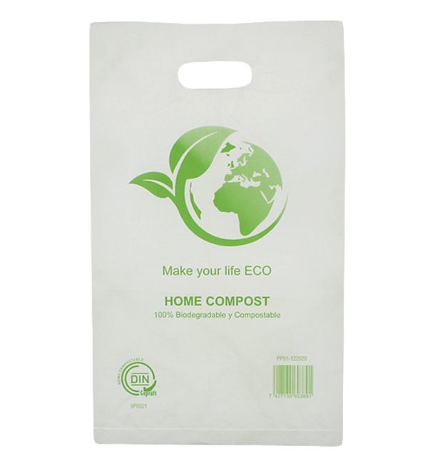 Bolsa Plastico Troquelada Bio Home Compost 20x33cm (3000 Uds)