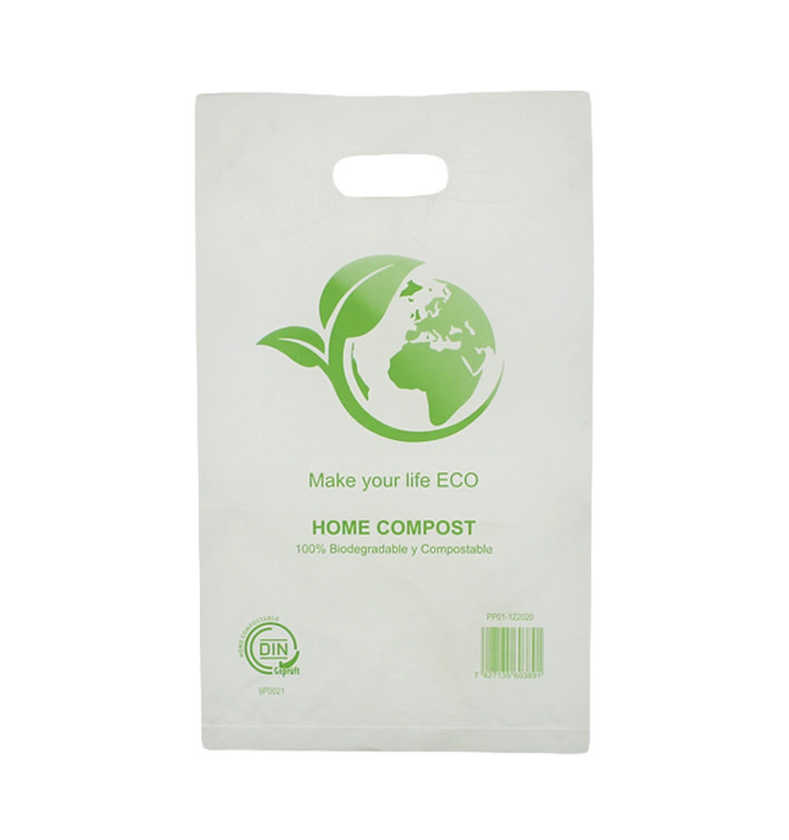 Bolsa Plastico Troquelada Bio Home Compost 20x33cm (3000 Uds)