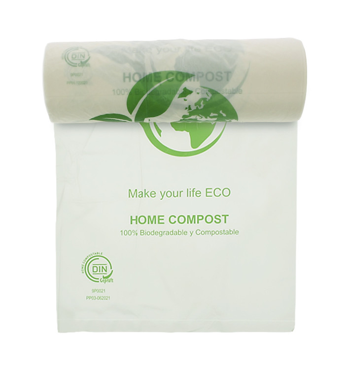 Rollo de Bolsas Plastico Bio Home Compost 30x40cm (3000 Uds)