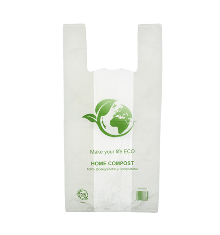 Bolsa Plástico Camiseta Bio Home Compost 40x50cm (100 Uds)