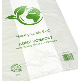 Bolsa Plástico Camiseta Bio Home Compost 40x50cm (100 Uds)