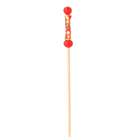 Pinchos de Bambú Decorados Rojo 120mm (10000 Uds)