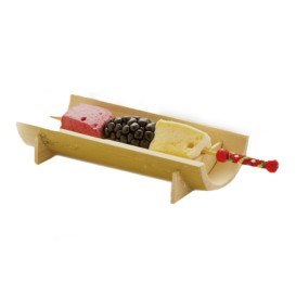 Pinchos de Bambú Decorados Rojo 120mm (10000 Uds)