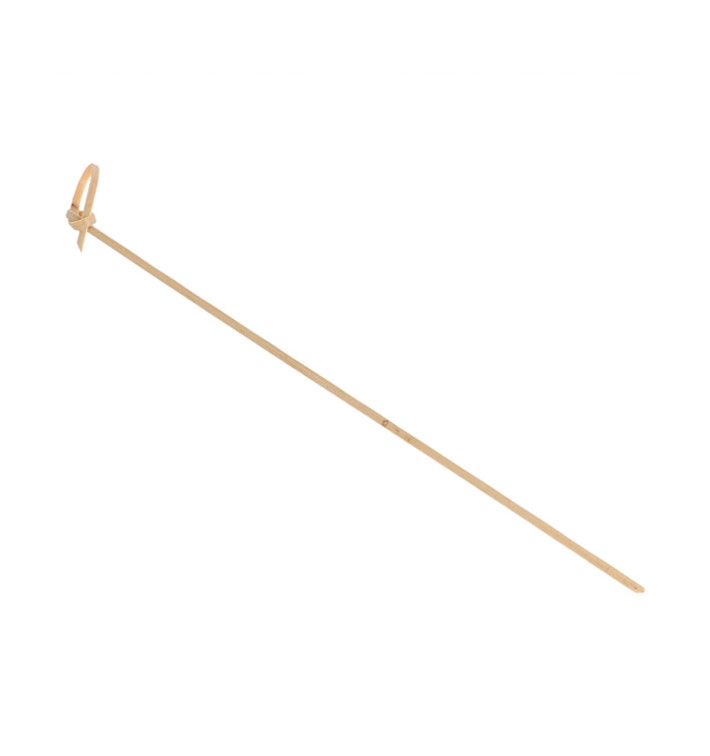 Pinchos de Bambu Decorados Lazo 210 mm (100 Uds)