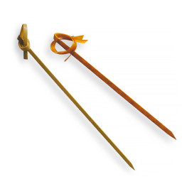 Pinchos de Bambu Decorados Lazo 210 mm (100 Uds)