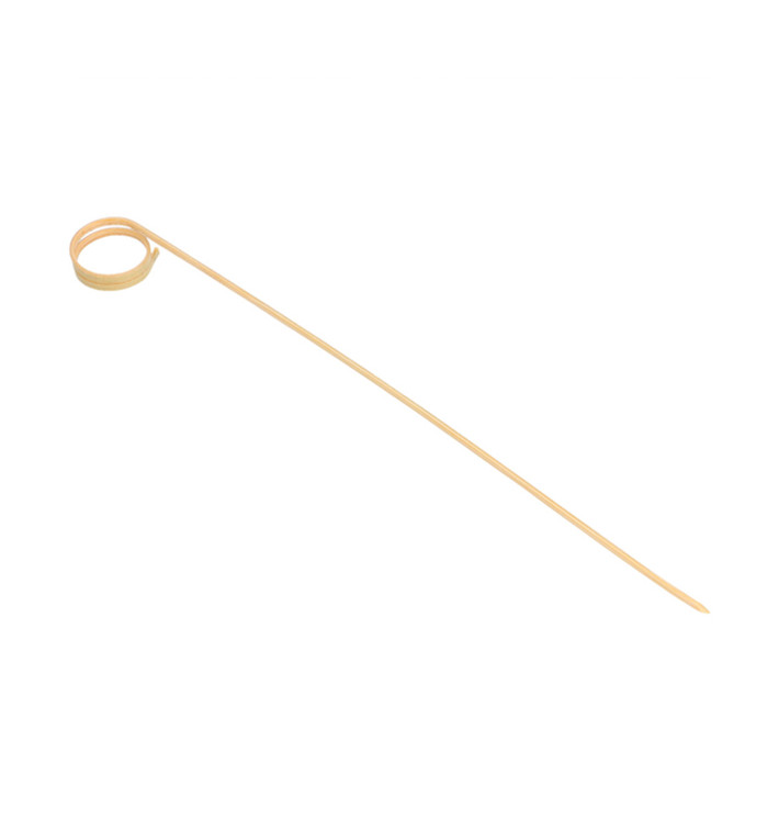 Pinchos de Bambu Decorados Espiral 200 mm (100 Uds)
