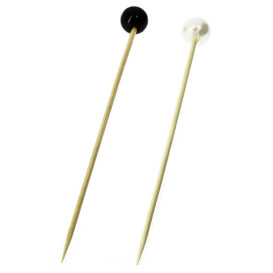 Pinchos de Bambu Decorados Perla 90 mm (100 Uds)