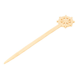 Pinchos de Bambu Decorados Timón 90 mm (100 Uds)