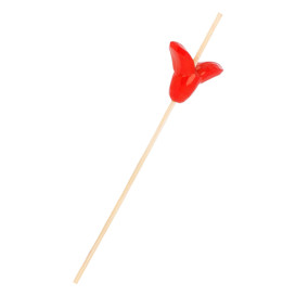 Pinchos de Bambu Decorados Lirio 120 mm (100 Uds)
