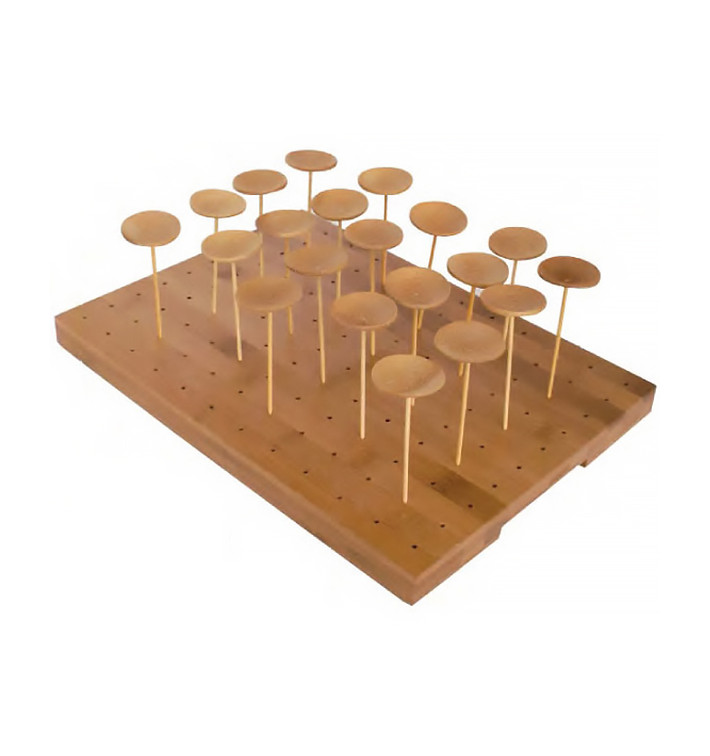 Soporte de Bambu para Pinchos 25x30x1,3cm (1 Ud)