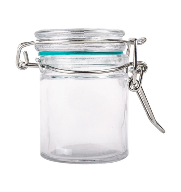 Tarro de Vidrio Hermético 45 ml Ø4,5x6cm (96 Uds)