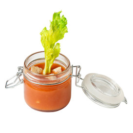 Tarro de Vidrio Hermético 80 ml Ø6x7cm (48 Uds)