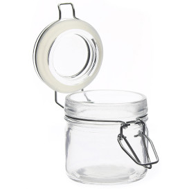 Tarro de Vidrio Hermético 80 ml Ø6x7cm (48 Uds)