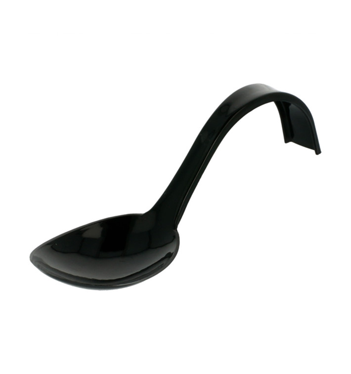 Cuchara Degustacion Asa Curva Negra 130 mm (500 uds)