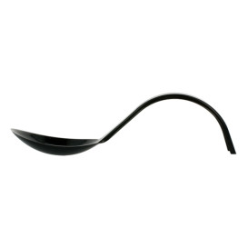 Cuchara Degustacion Asa Curva Negra 130 mm (500 uds)