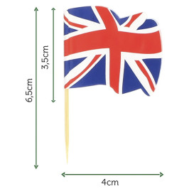 Pinchos Banderita "UK" 65mm (144 Uds)