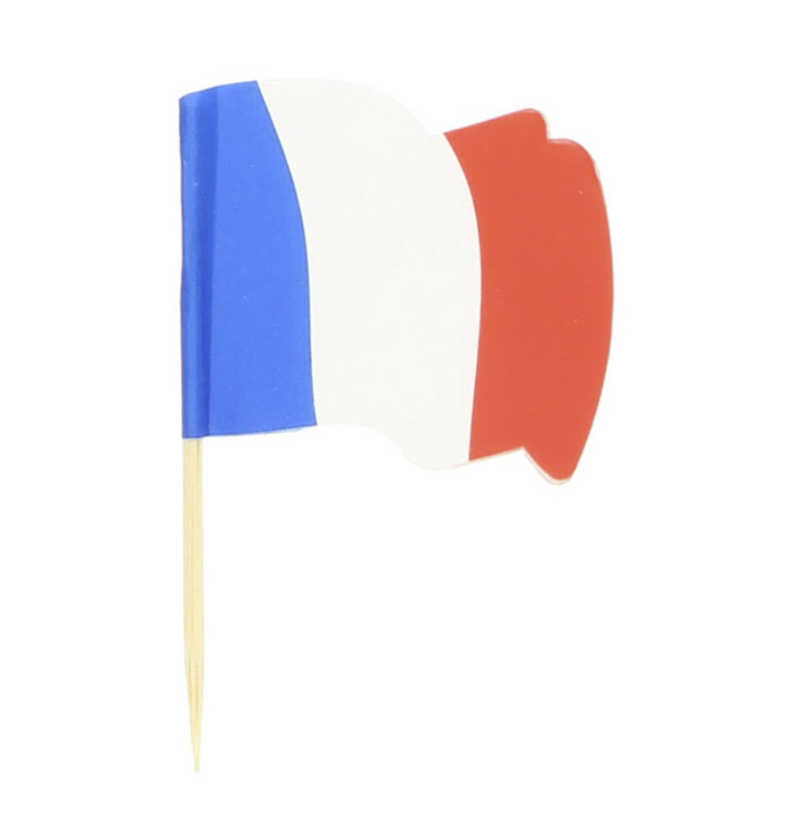 Pinchos Banderita "Francia" 65mm (144 Uds)