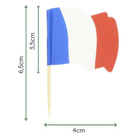 Pinchos Banderita "Francia" 65mm (144 Uds)