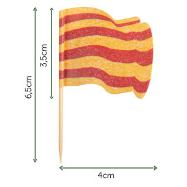 Pinchos Banderita "Cataluña" 65mm (144 Uds)