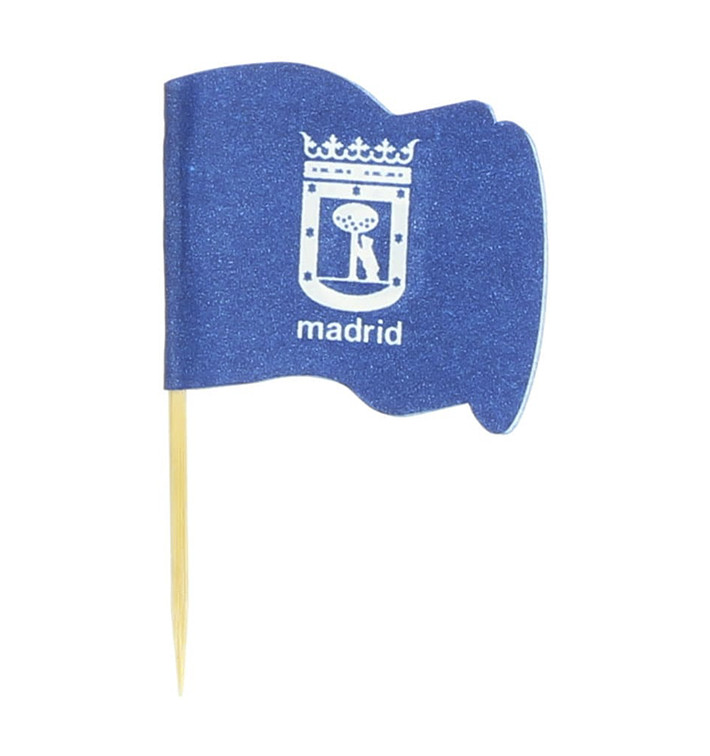 Pinchos Banderita "Madrid" 65mm (144 Uds)