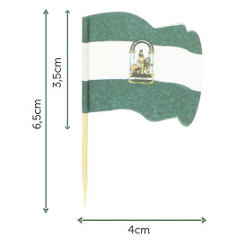 Pinchos Banderita "Andalucía" 65mm (144 Uds)