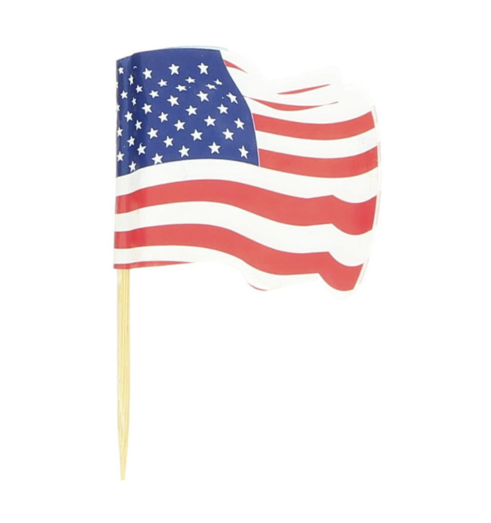 Pinchos Banderita "USA" 65mm (14.400 Uds)