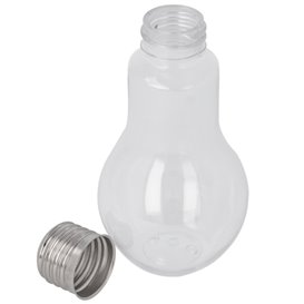 Botella Bombilla Transparente PET 100ml con tapón (25 Uds)