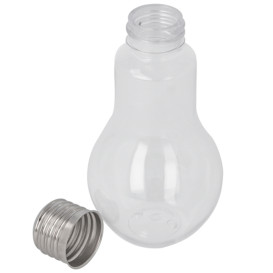 Botella Bombilla Transparente PET 100ml con tapón (25 Uds)