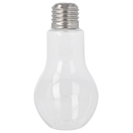 Botella Bombilla Transparente PET 100ml con tapón (250 Uds)