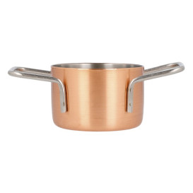 Mini Olla para Presentación de Acero Cobre Ø7x4,5cm (6 Uds)
