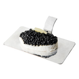 Plato Degustacion Rectangular Asa Plateado 10x5,5cm (1296 Uds)