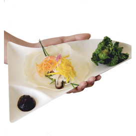 Bandeja Doble Compartimento Wasara Biodegradable (50 Uds)