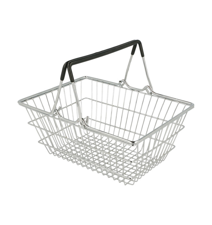 Mini Cesta de Compra de Acero 18,5x13,5x9cm (1 Ud)