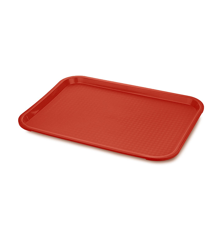 Bandeja PP Fast Food Roja 35,5x45,3cm (1 Ud)