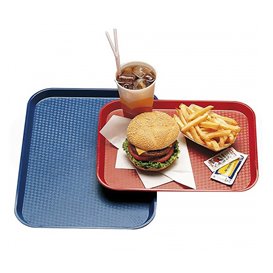 Bandeja de Plastico Fast Food Roja 27,5x35,5cm (1 Uds)
