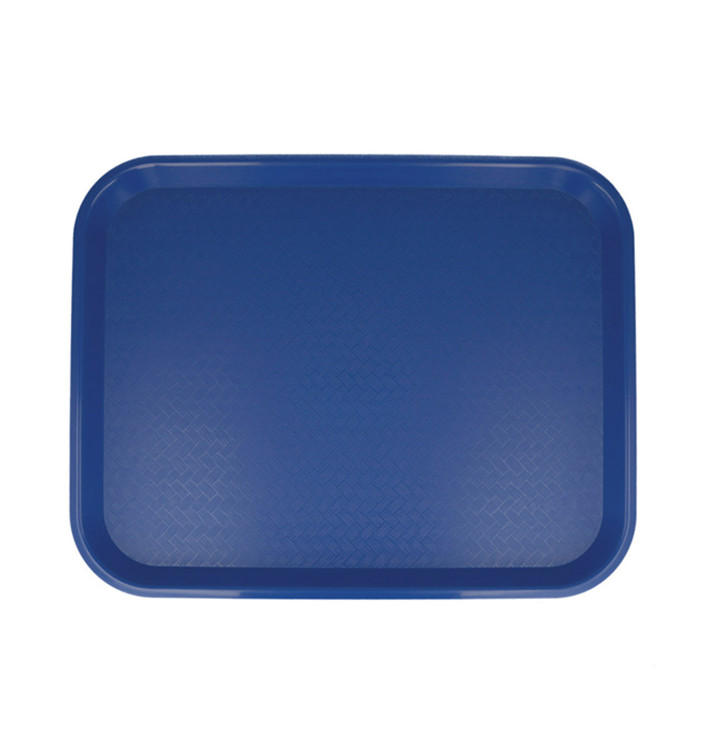 Bandeja de Plastico Fast Food Azul 35,5x45,3cm (12 Uds)