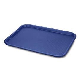 Bandeja de Plastico Fast Food Azul 35,5x45,3cm (12 Uds)